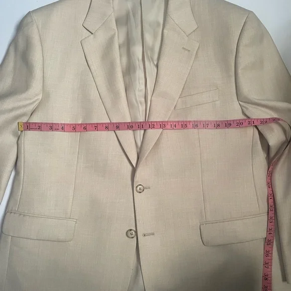 Chaps Lapel Blazer with Shoulder Pads - Picture 9 of 10